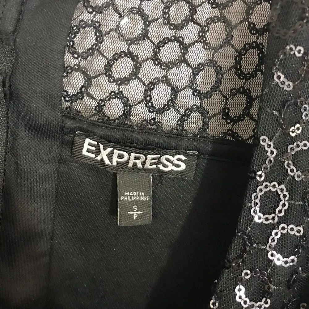Express small black sequin fitted dress - Picture 3 of 3